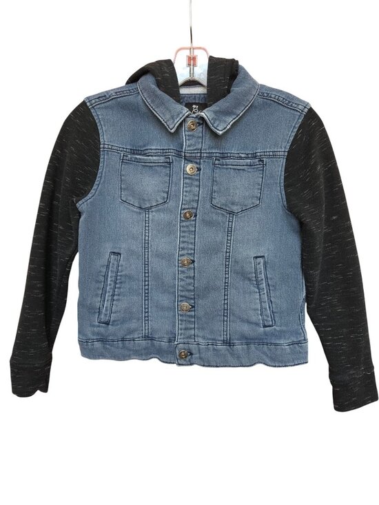 art class Other - Art Class Kids Denim Jacket With Knit Sleeves & Hood M 8/10